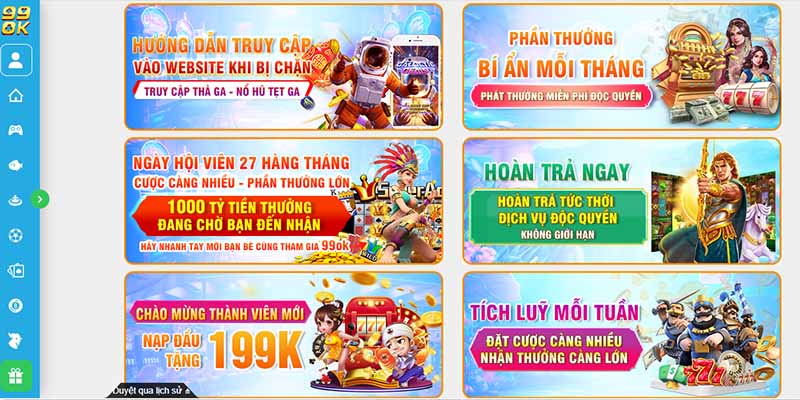 Giới thiệu về các chương trình khuyến mãi của nhà cái 99OK